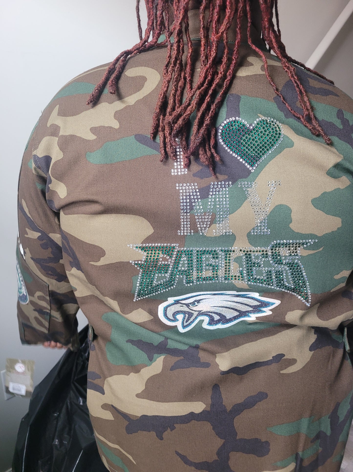 Customized Camouflage Eagles Jacket