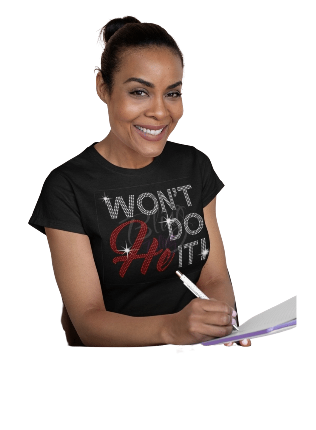 Won't He Do it! Short Sleeve Rhinestone T-shirt